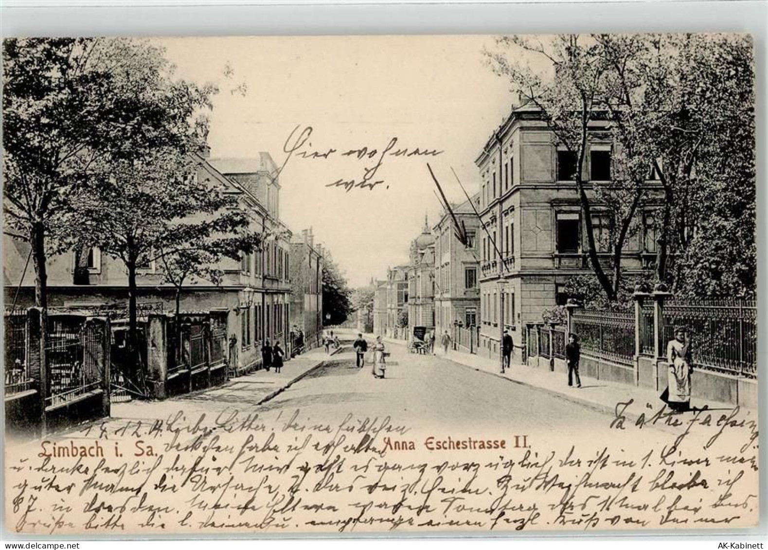 09212 O9102 Limbach-Oberfrohna 1904 Lithographie Anna Eschestrasse II - 52096096