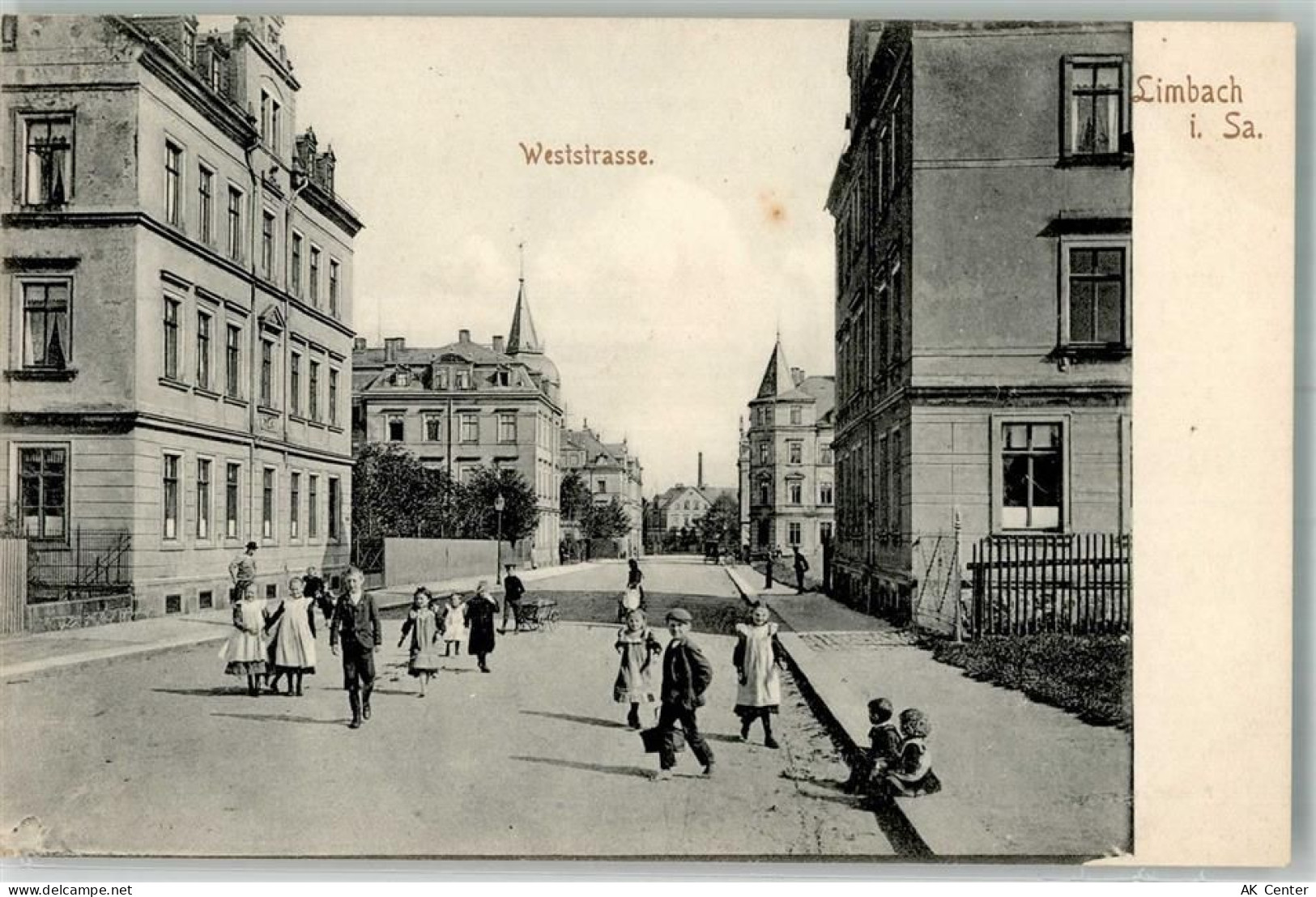 09212 O9102 Limbach-Oberfrohna 1907 - Weststraße Kindergruppe - 13643089