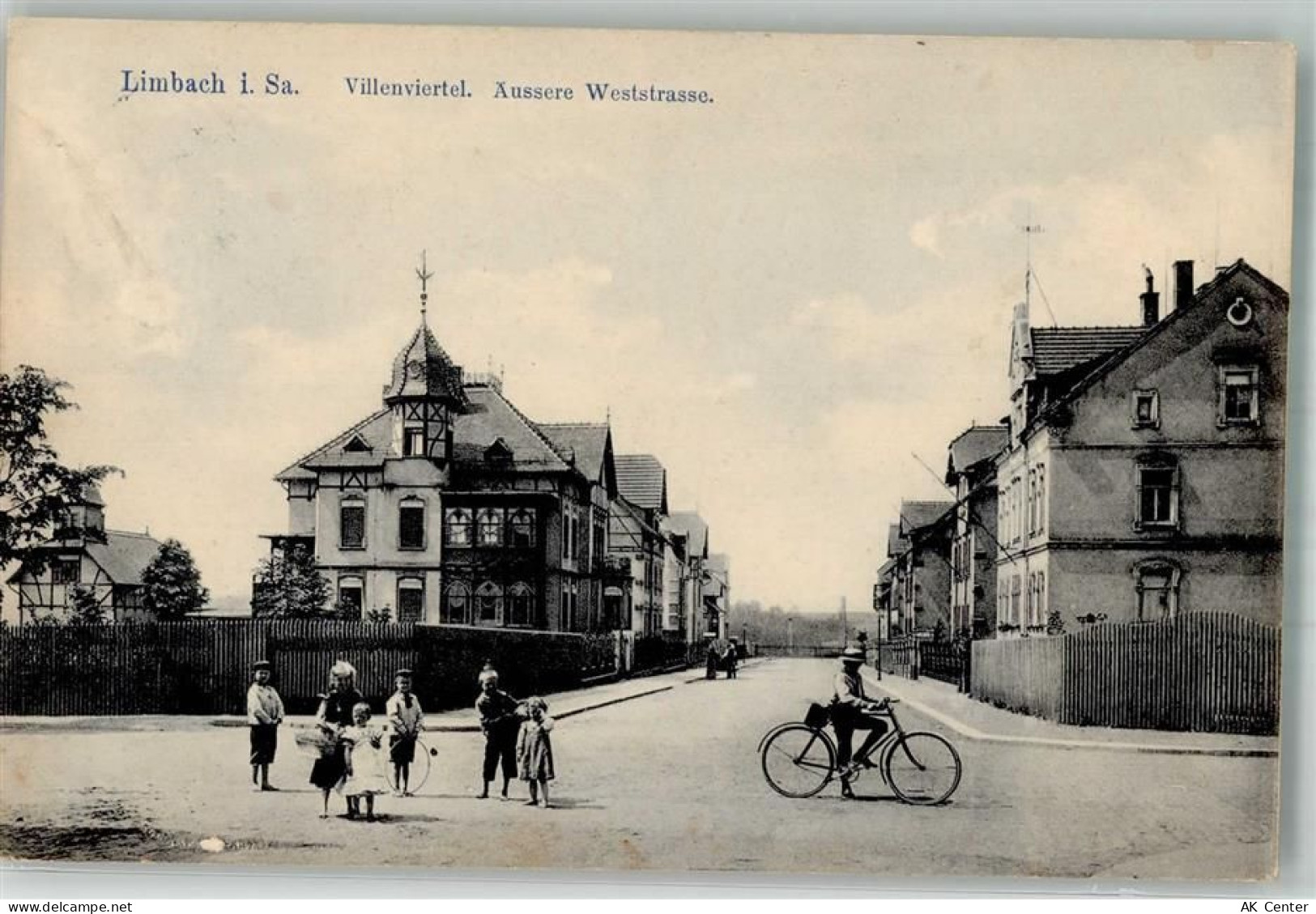 09212 O9102 Limbach-Oberfrohna 1918 - Äussere Weststraße Villenviertel K... - 13655636