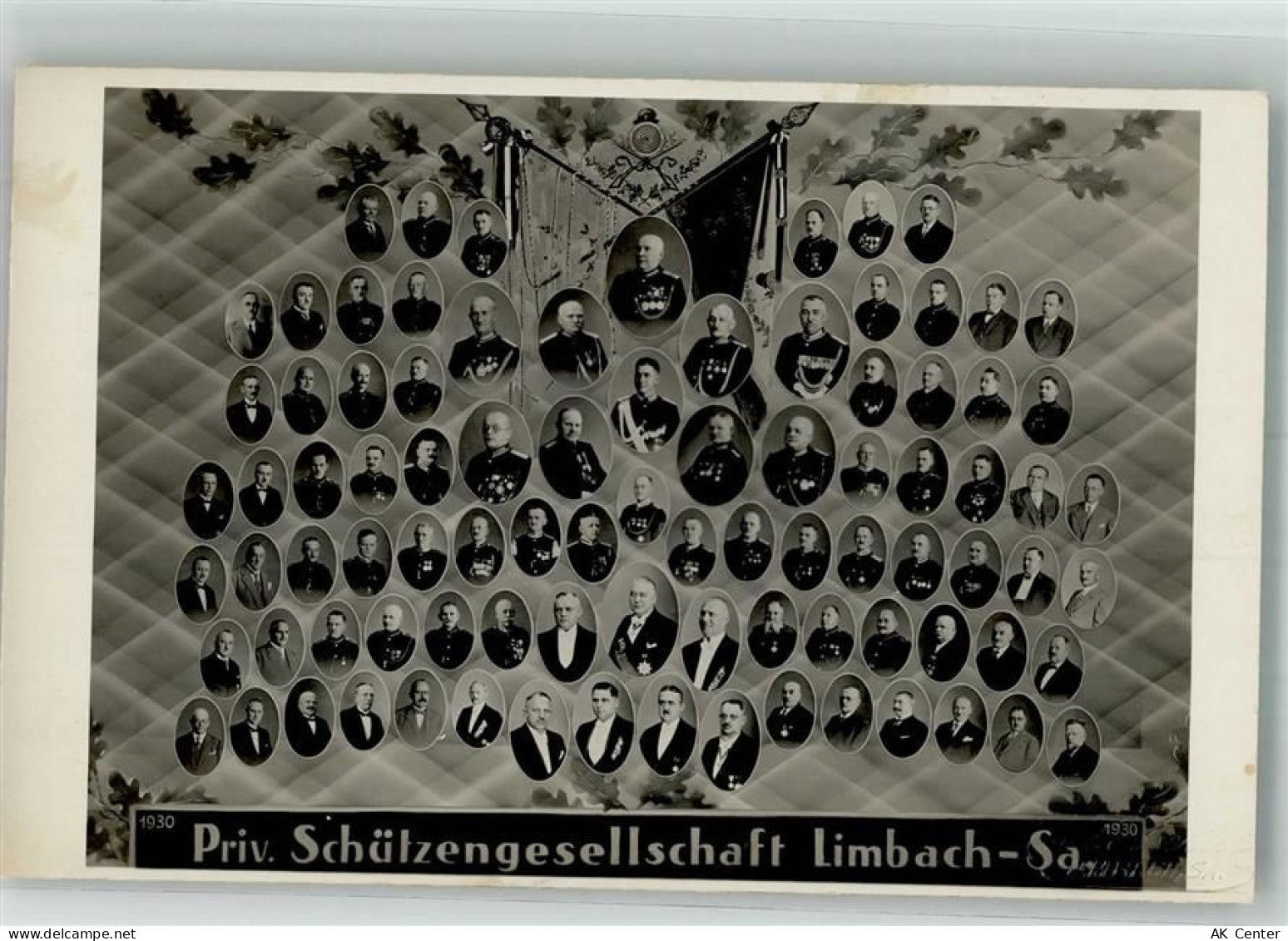 09212 O9102 Limbach-Oberfrohna 1930 - Fototafel der Priv. Schützengesell... - 13664740