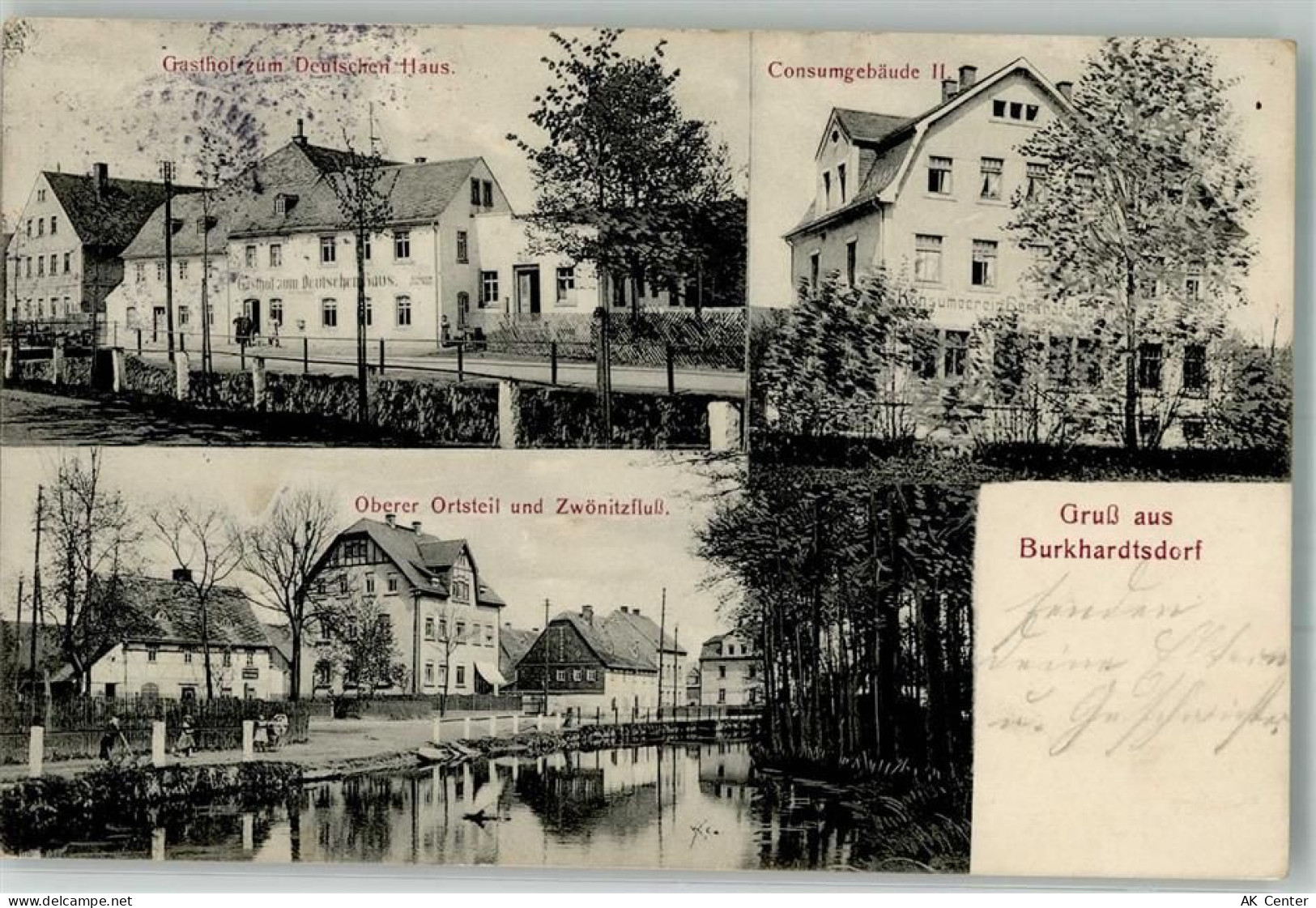 09235 O9135 Burkhardtsdorf - Gasthaus zum Deutschen Haus Konsumgebäude I... - 13655045