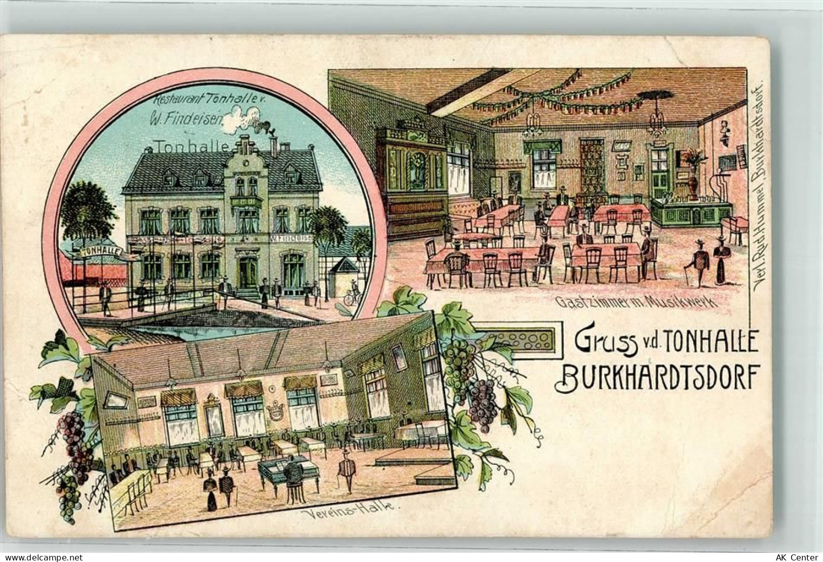 09235 O9135 Burkhardtsdorf Gebrauchsspuren Gasthaus Tonhalle W. Findeise... - 13626666