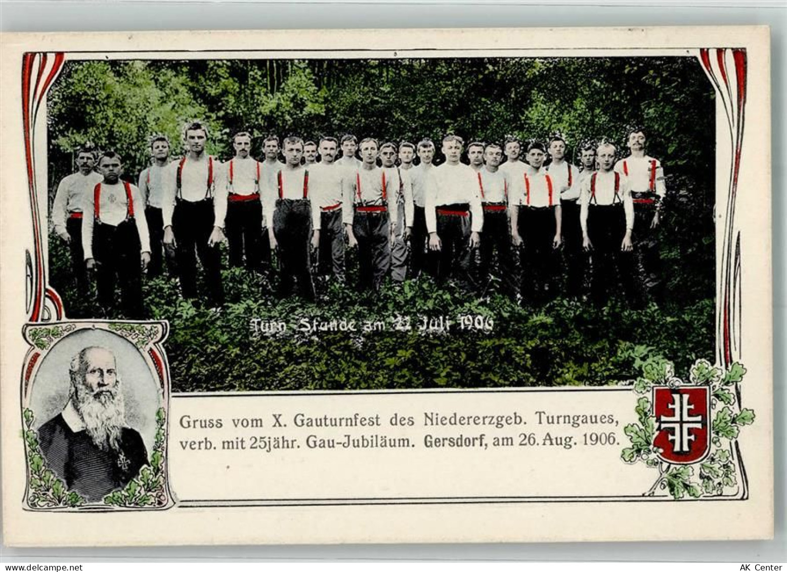 09355 O9272 Gersdorf b Hohenstein-Ernstthal Foto AK 10. Gauturnfest d. N... - 13661220