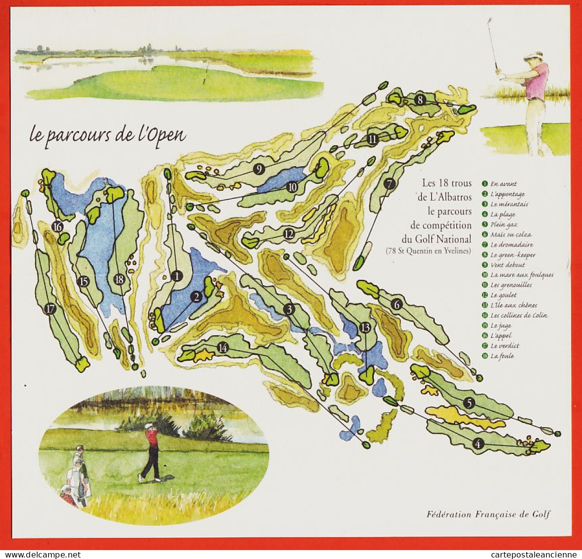 09388 /  SAINT-QUENTIN-YVELINES (78) Souvenir Philatélique-Sans Bloc Timbre-Centenaire OPEN GOLF FRANCE par CAUMONT