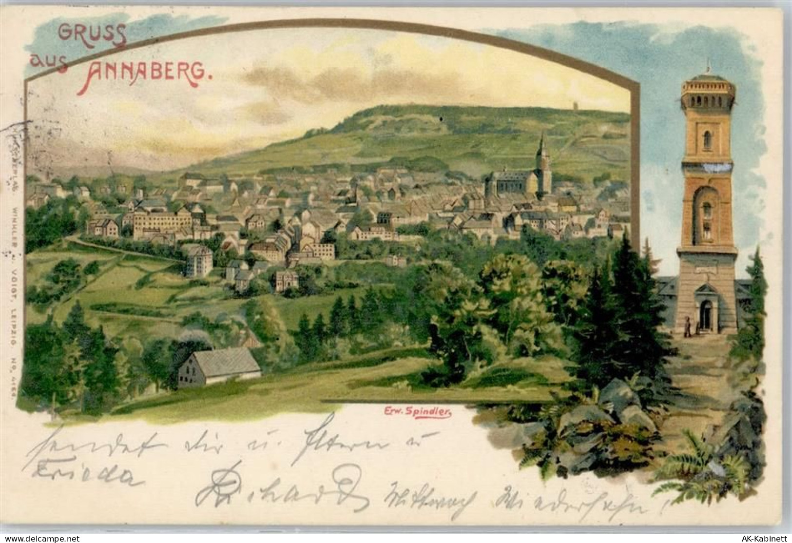 09456 O9300 Annaberg-Buchholz Lithographie / Künstlerkarte 1901 - 51535116