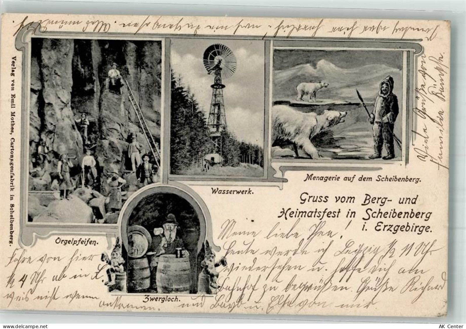 09481 O9315 Scheibenberg 1904 - Berg- und Heimatfest Scheibenberg Orgelp... - 13655144