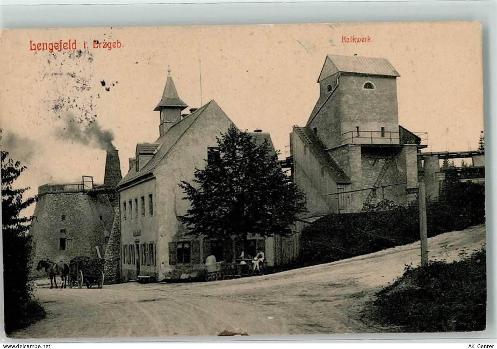 09514 O9343 Lengefeld , Erzgeb 1913 - Kalkwerk - 13626508