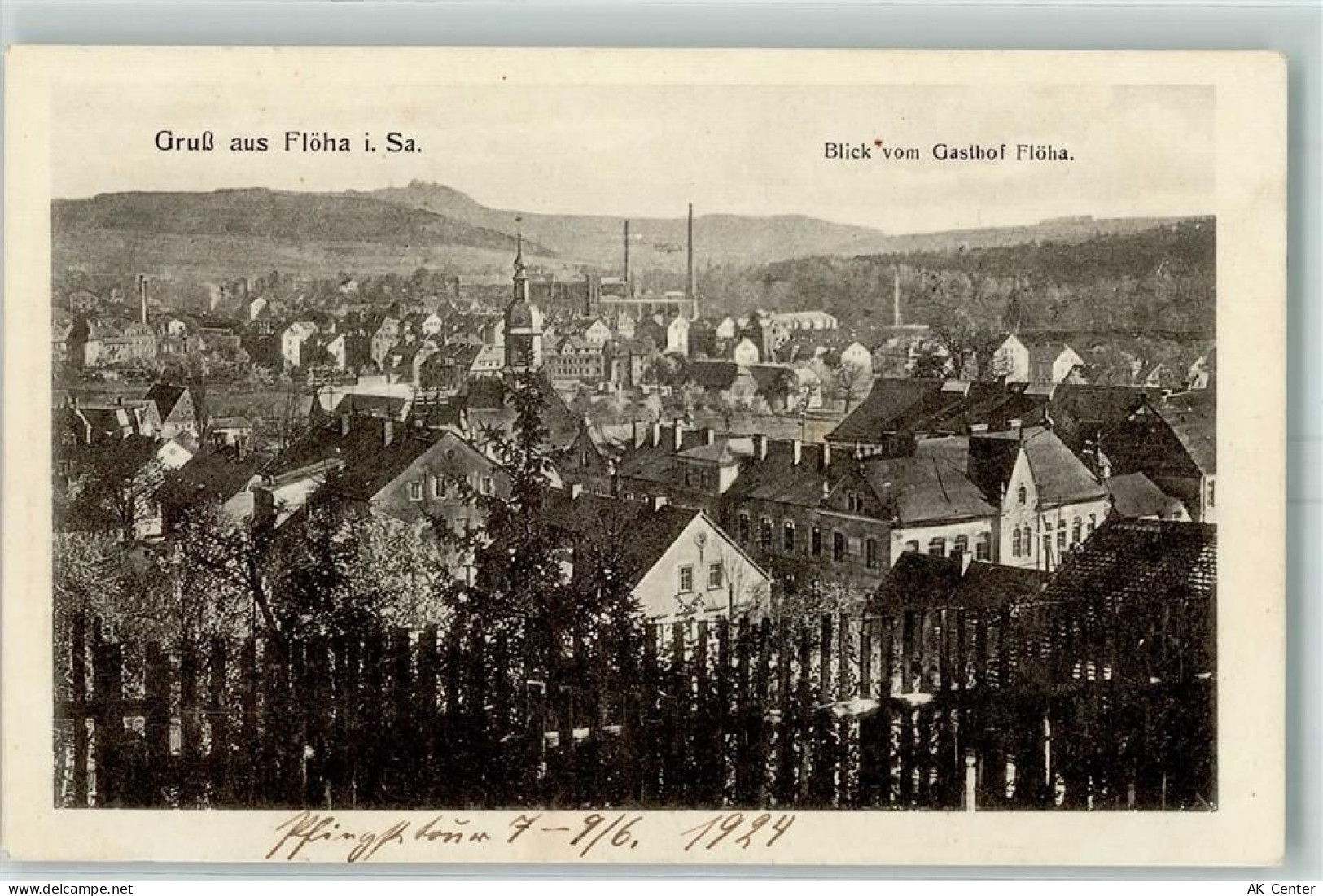 09557 O9380 Flöha - Blick vom Gasthof Flöha - 10384782