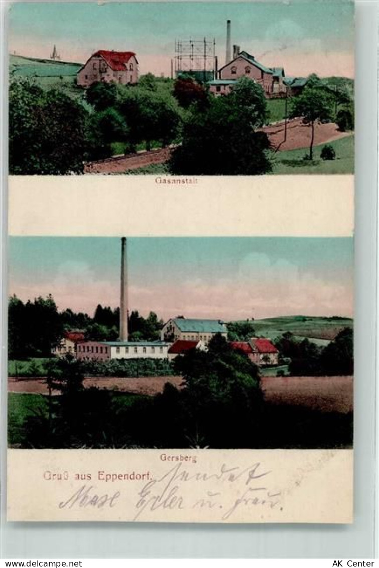 09575 O9394 Eppendorf 1918 - Gaswerk Gersberg Bahnpost Hetzdorf-Eppendor... - 13630332