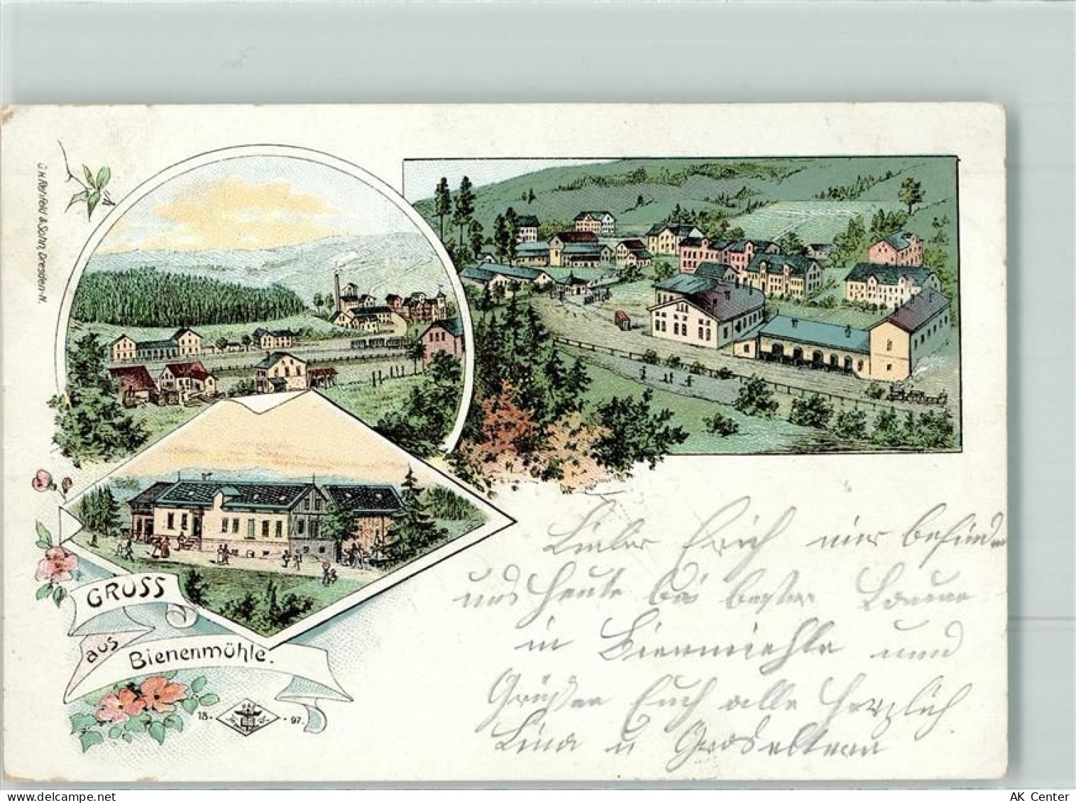09623 O9213 Rechenberg-Bienenmühle 1899 Lithographie - 13618903