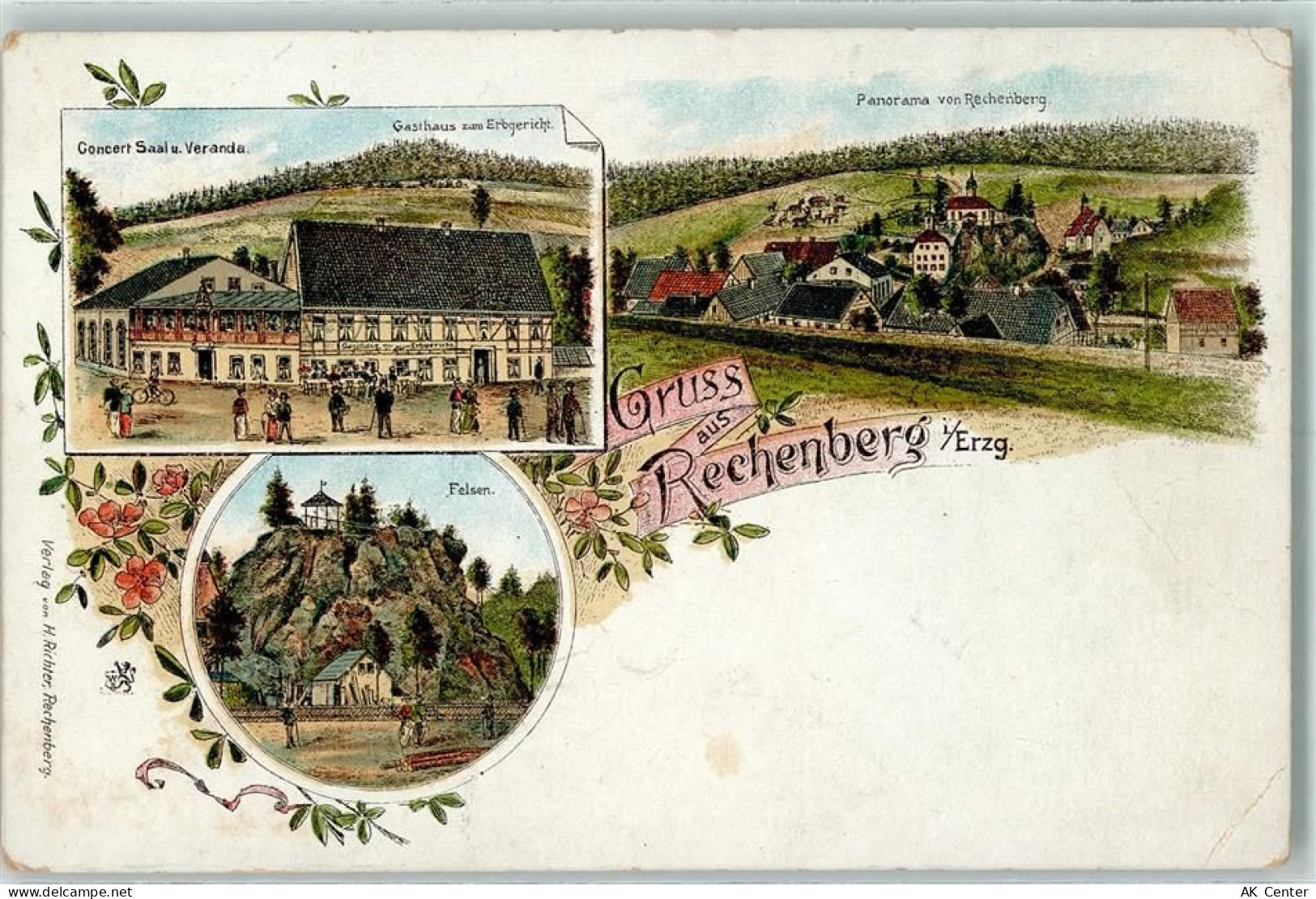 09623 O9213 Rechenberg-Bienenmühle Gebrauchsspuren Gasthaus zum Erbgeric... - 13414779