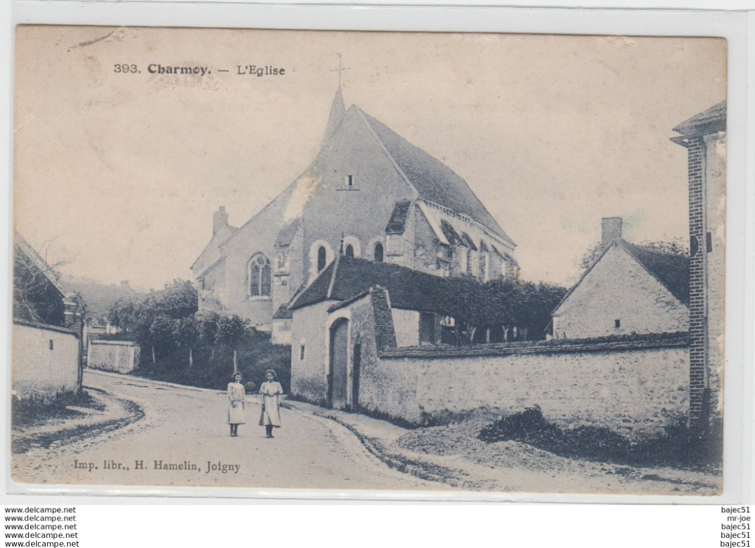 1 cpa Charmoy "l'église"