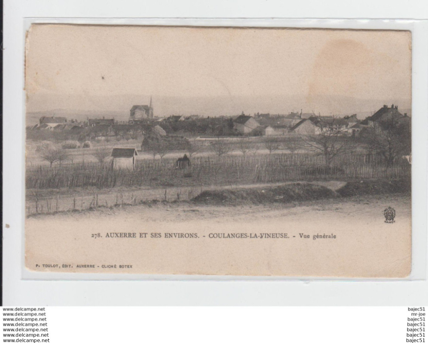 1 cpa Coulanges la Vineuse