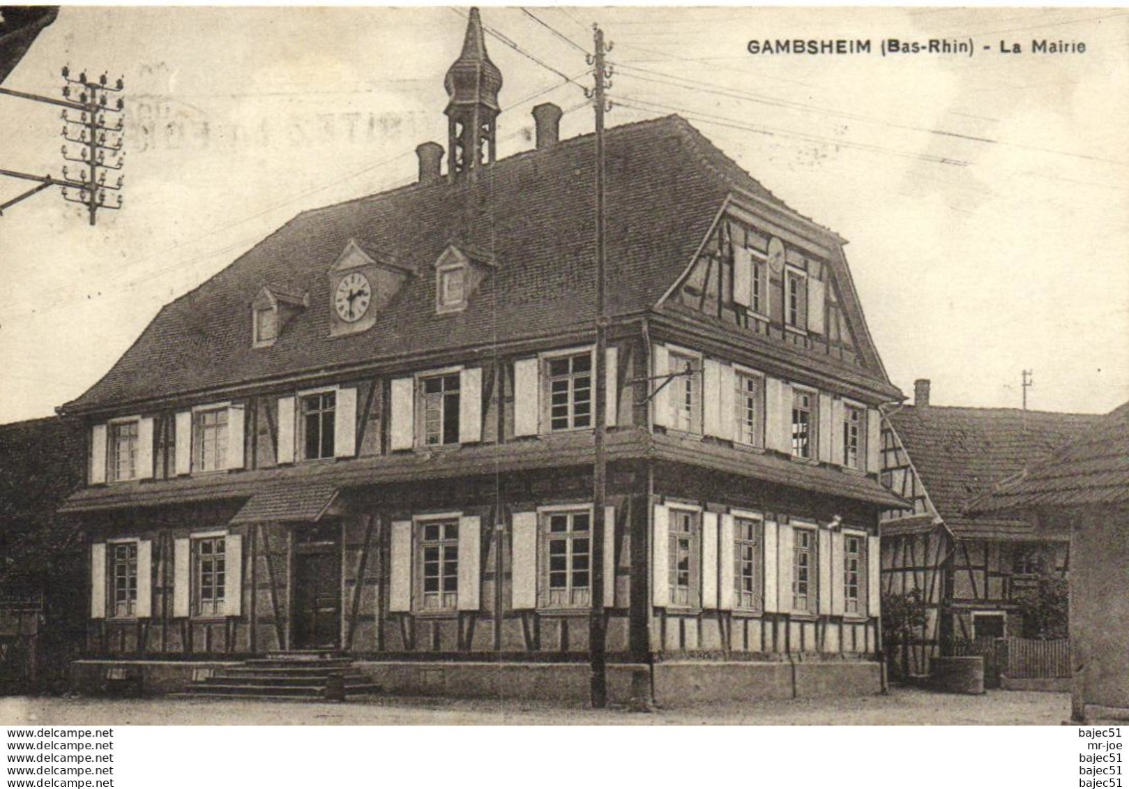 1 cpsm Gambsheim - la mairie