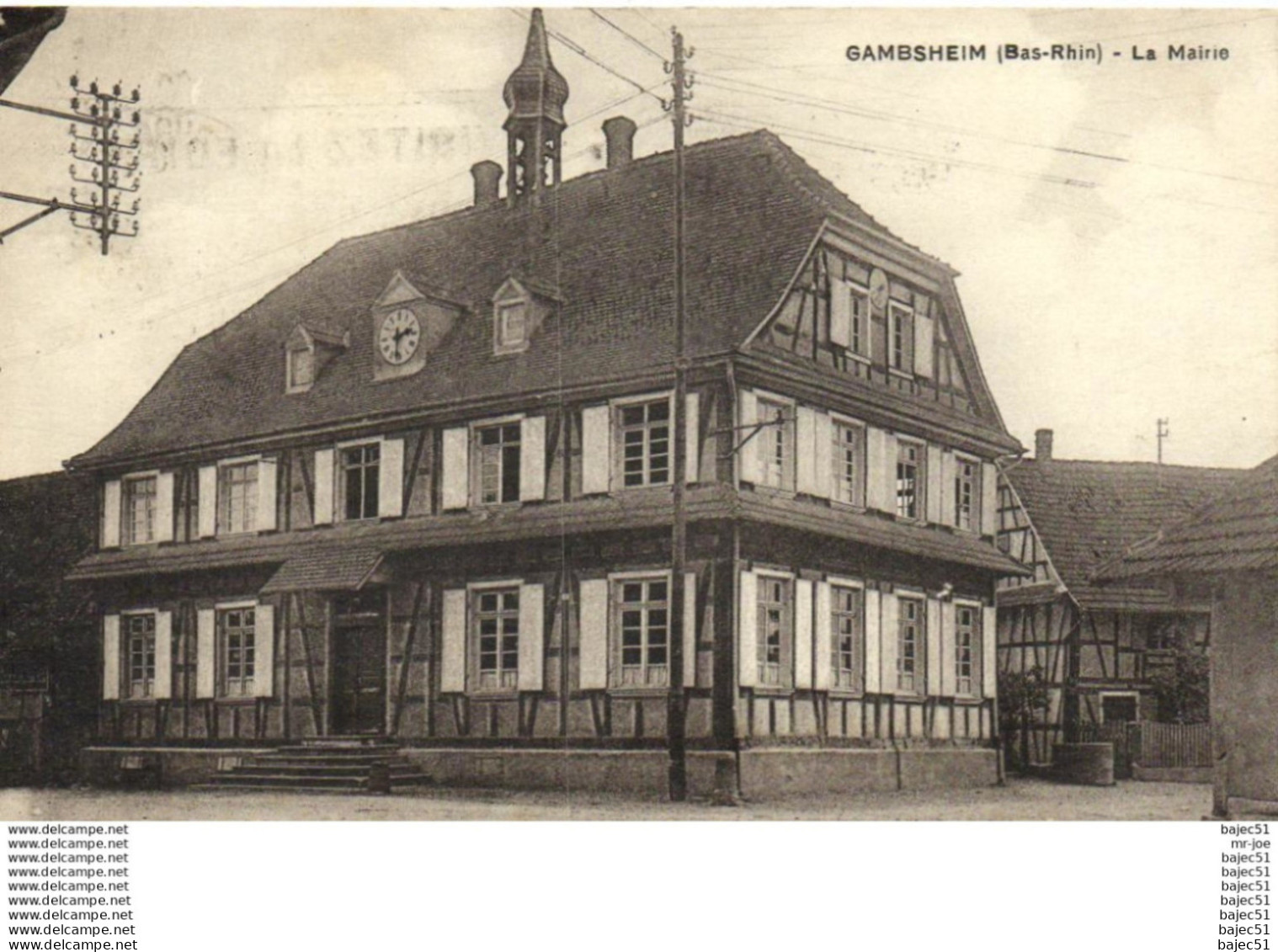 1 cpsm Gambsheim - la mairie