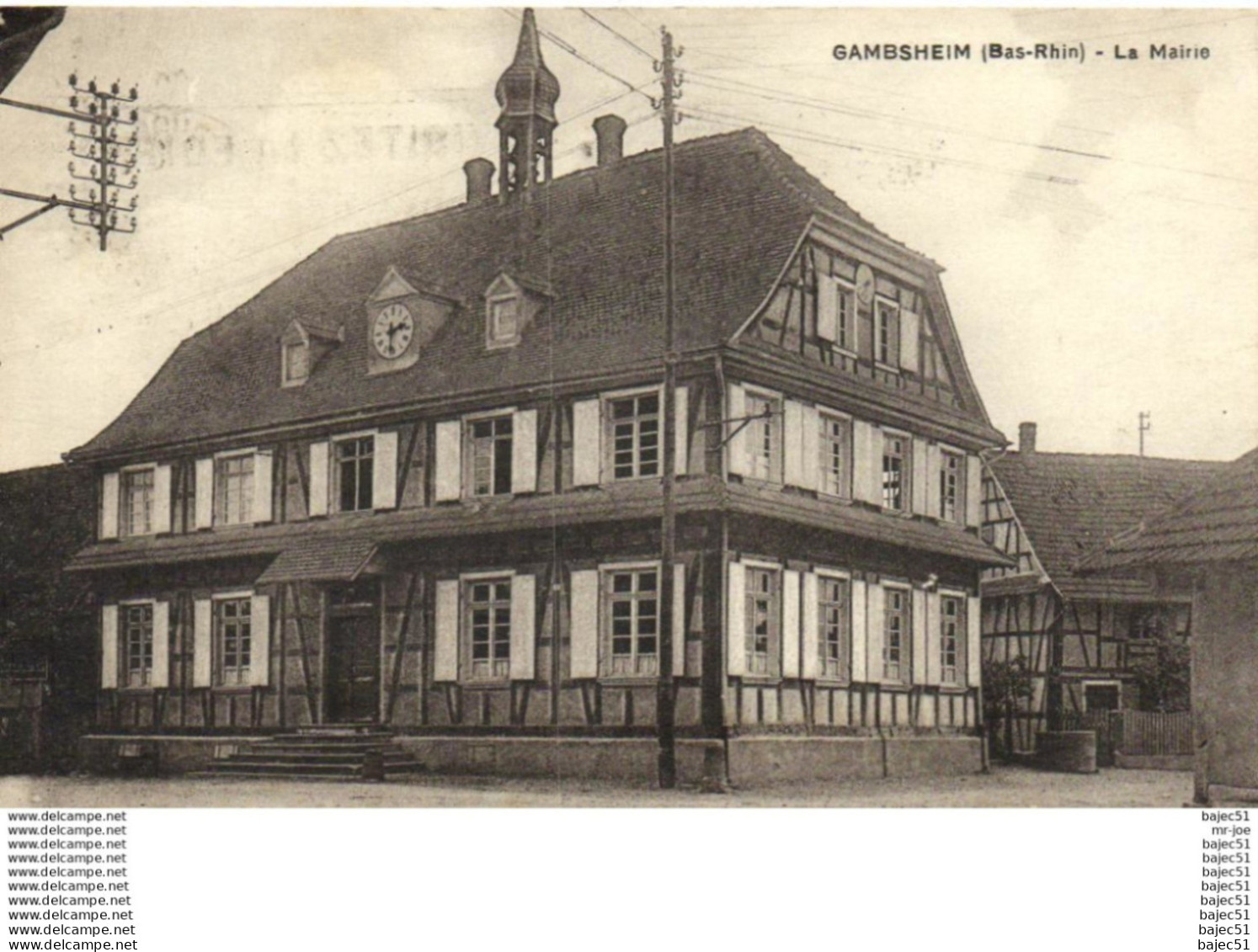 1 cpsm Gambsheim - la mairie