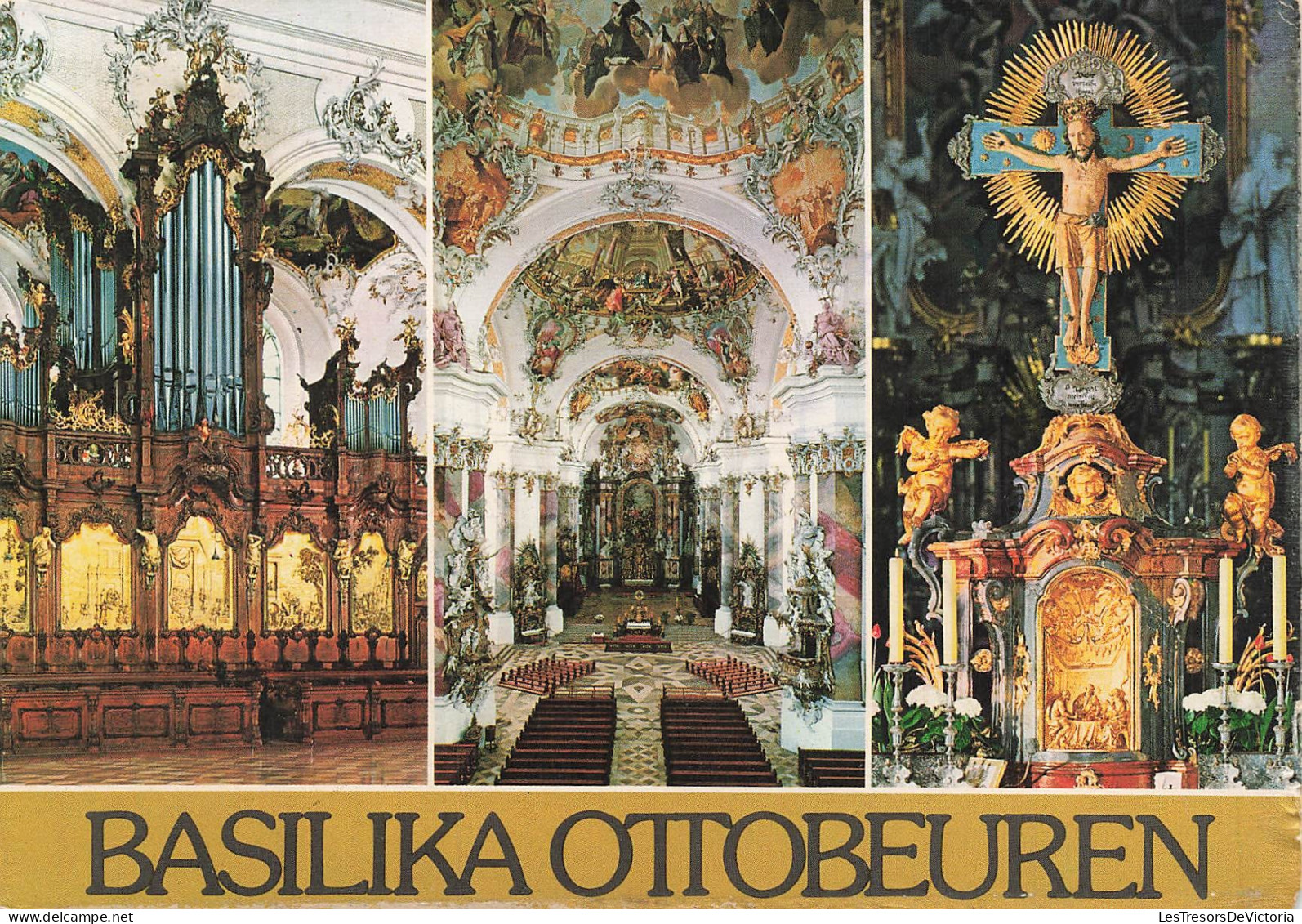 [-10%] ALLEMAGNE - Ottobeuren - Benediktinerabtei - Innenansicht - Chorgestühl - Romanisches Kreuz - 12 Jh - Carte posta