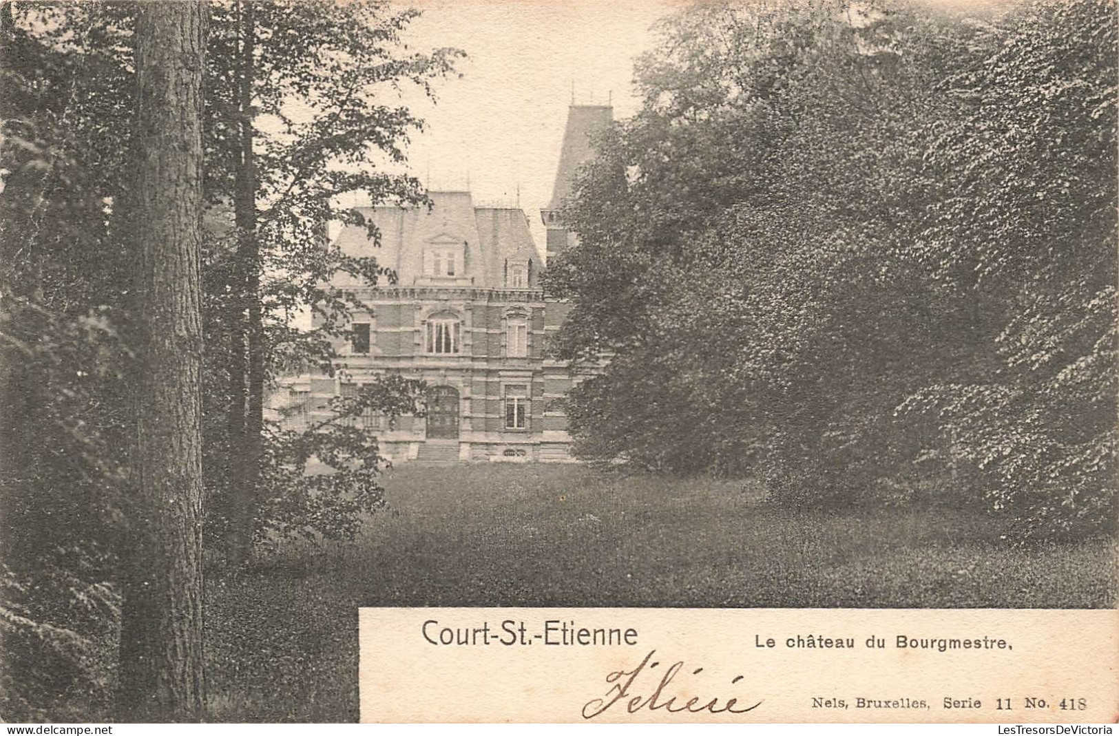 [-10%] BELGIQUE - Court-Saint-Etienne - Le château du Bourgmestre - Carte Postale Ancienne