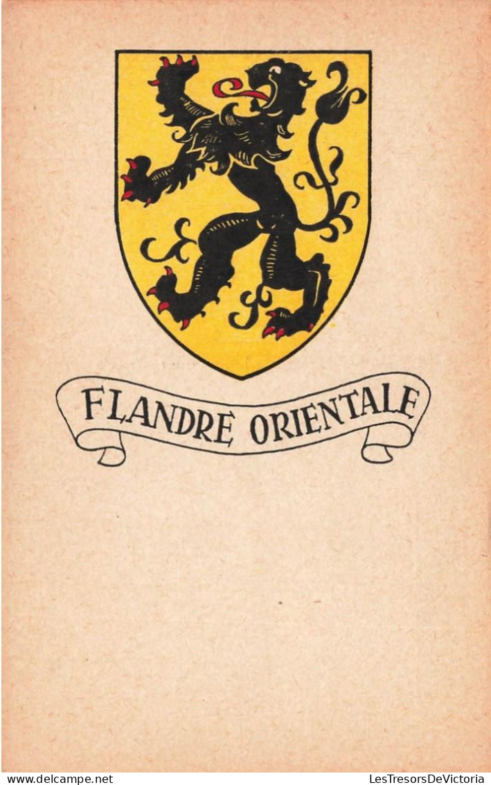 [-10%] BELGIQUE - Flandre Orientale - drapeau - Carte Postale Ancienne