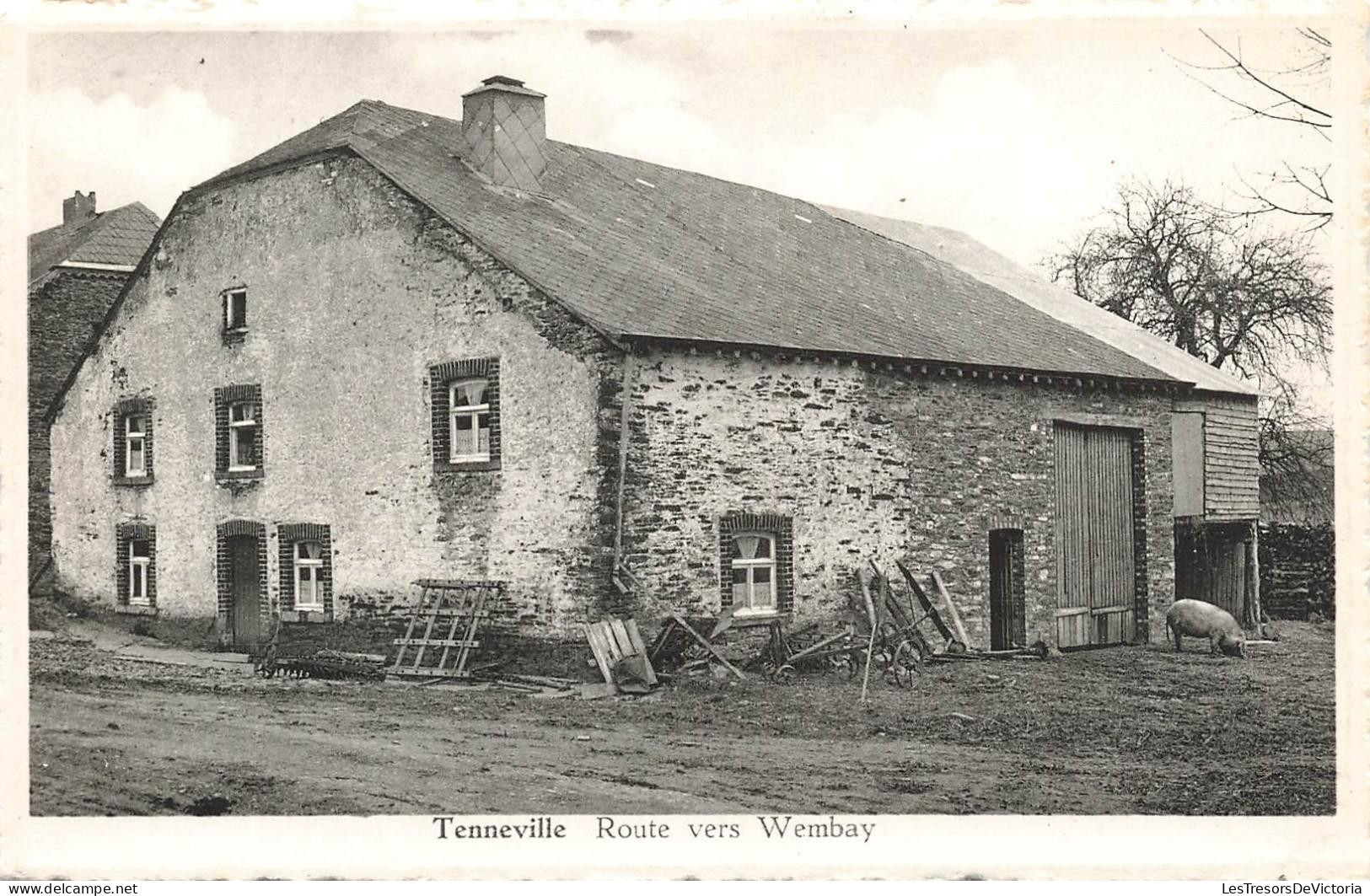 [-10%] BELGIQUE - Tenneville - Route vers Wembay - vue de lextérieure - Carte Postale Ancienne
