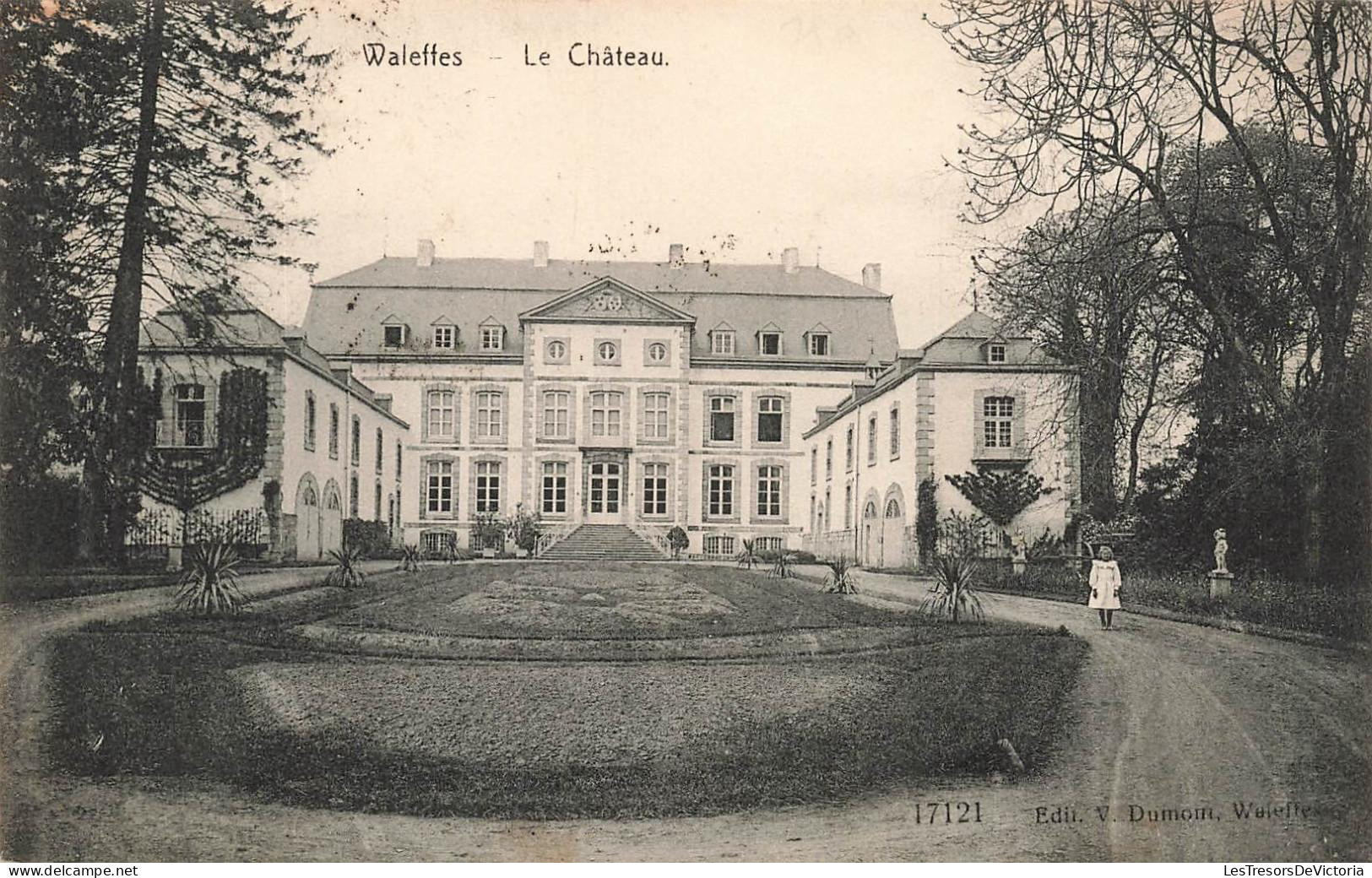 [-10%] BELGIQUE - Waleffes - Le Château - Edit V Dumoins Waleffes - vue générale - animé - Carte Postale Ancienne