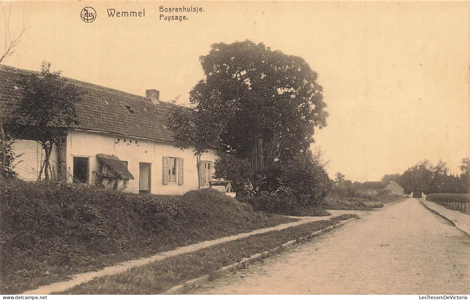 [-10%] BELGIQUE - Wemmel - Boerenhuisje - Paysage - Route - Maison ancienne - Edit Nels - Carte Postale Ancienne