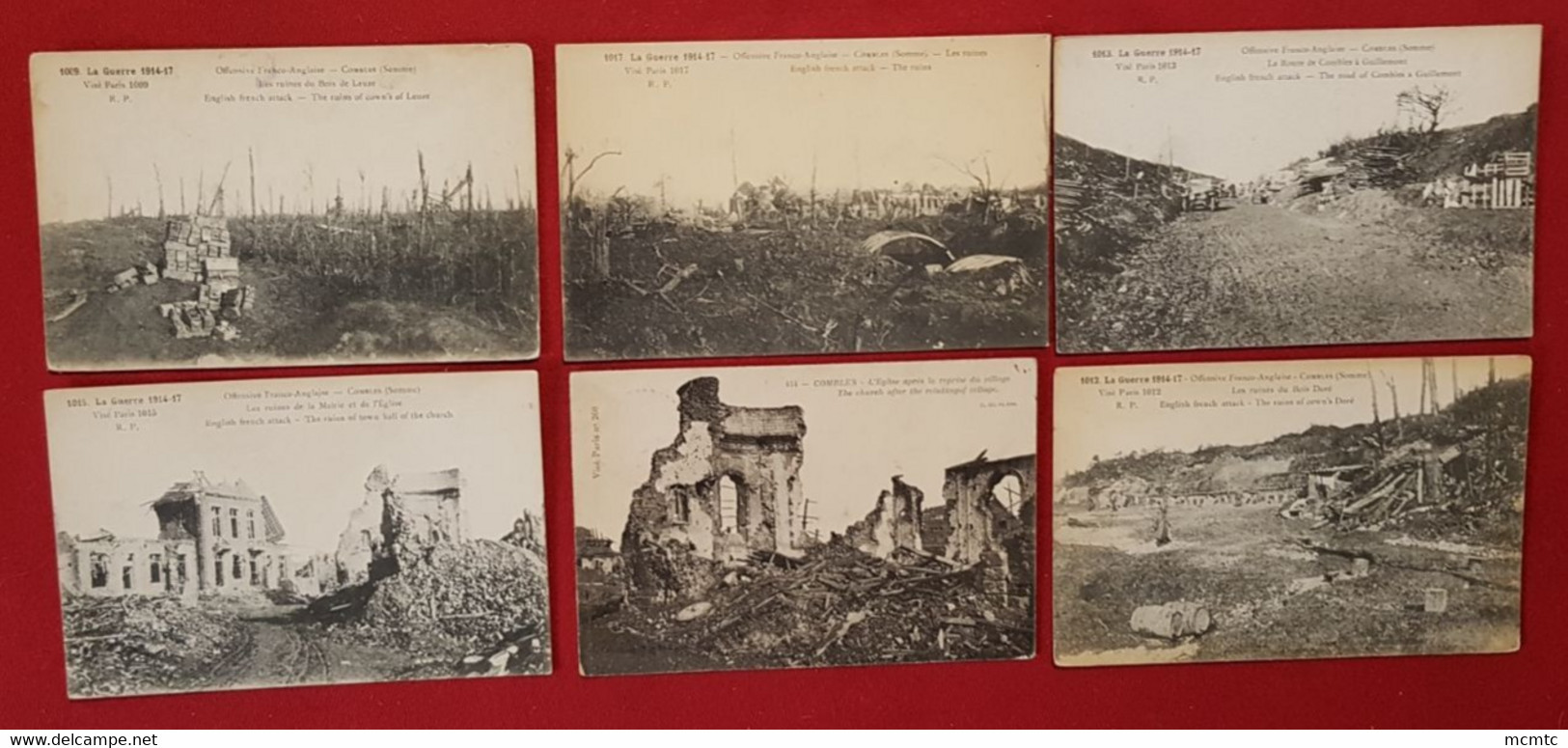 10 cartes  -  Combles     -( 80. Somme)
