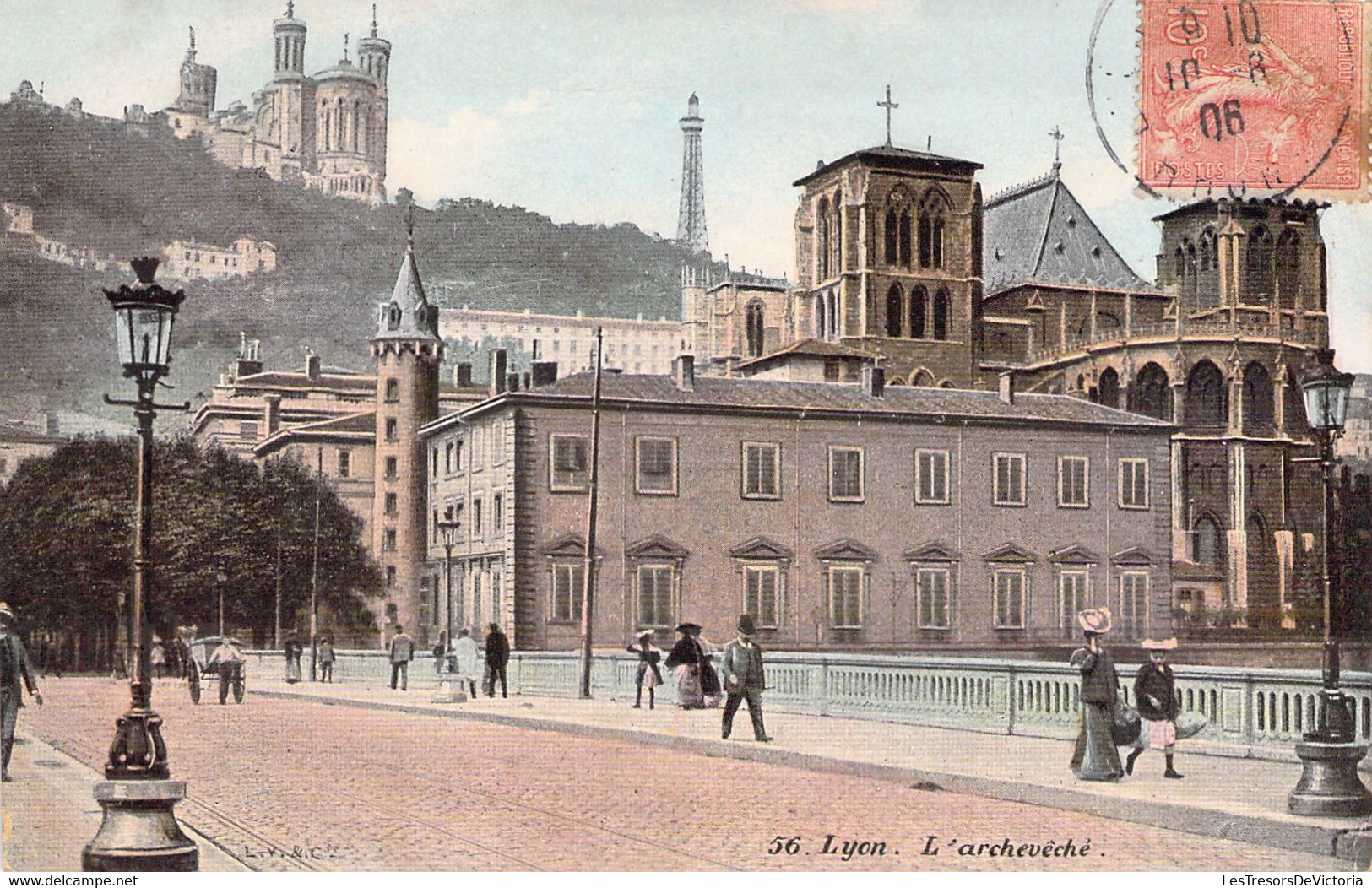 [-10%] CPA Lyon - L archeveché - Animé et colorisé - Fourvière - 1906