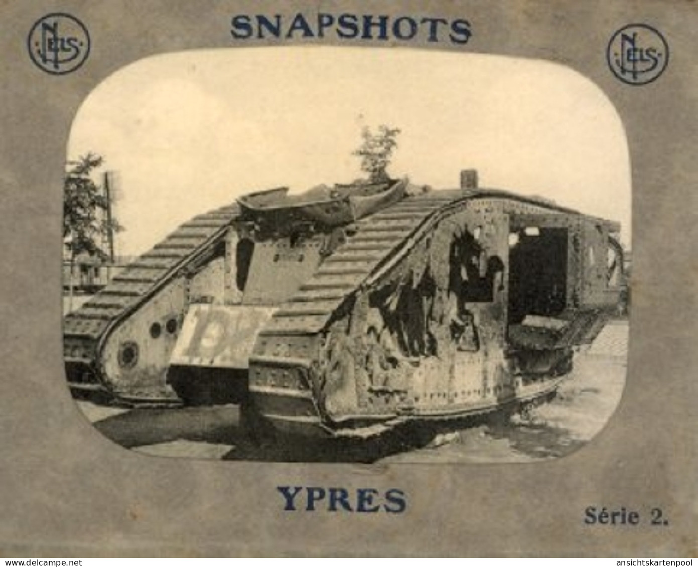 10 Fotos (9x7cm) im Umschlag Ypres Ypern Westflandern