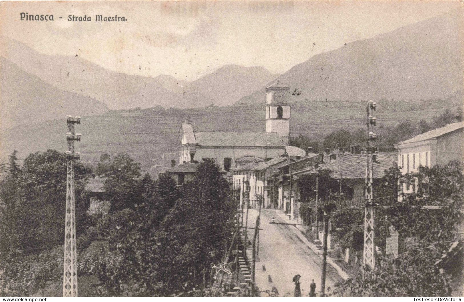 [-10%] ITALIE - Piémont - Turin - Pinasca - Strada Maestra -  Carte postale ancienne