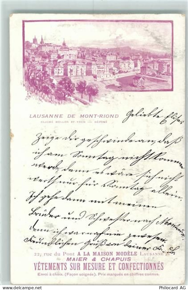 1000 Lausanne Losanna 1902 - Lausanne de Mont-Riond - 13125017