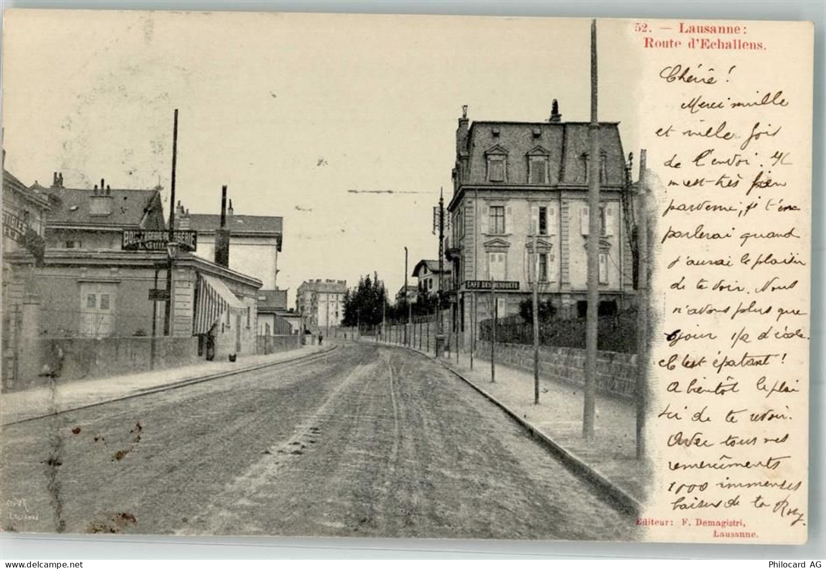 1000 Lausanne Losanna 1903 Foto AK Route d'Echallens - 13552033