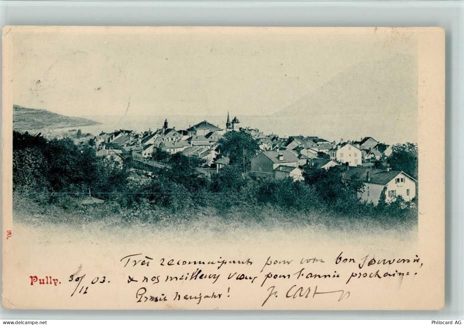 1009 Pully 1903 - Vue generale, Erhaltung II 2 kl. Eckknicke - 13070946