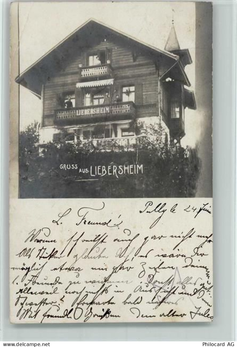 1009 Pully 1906 Foto AK Liebersheim AK - 13097615