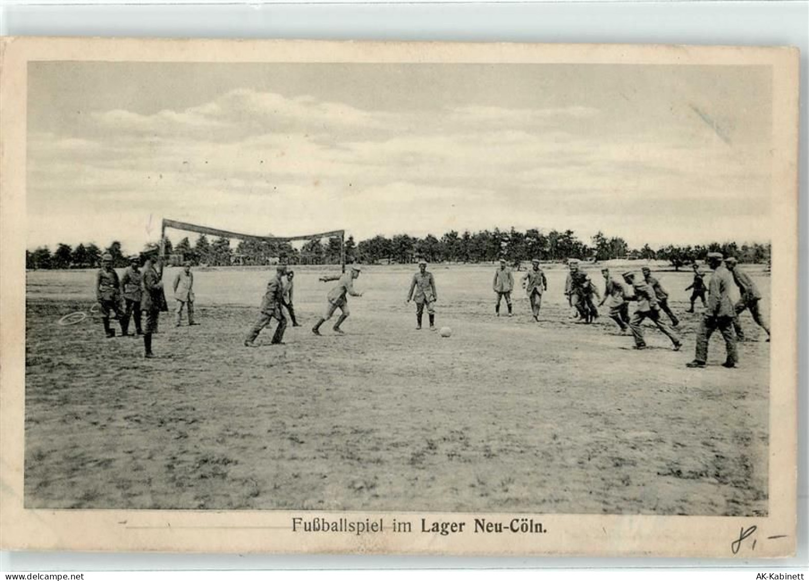 10115 W1000 Neukölln 1915 Foto AK Fußballspiel im Lager - 51883781