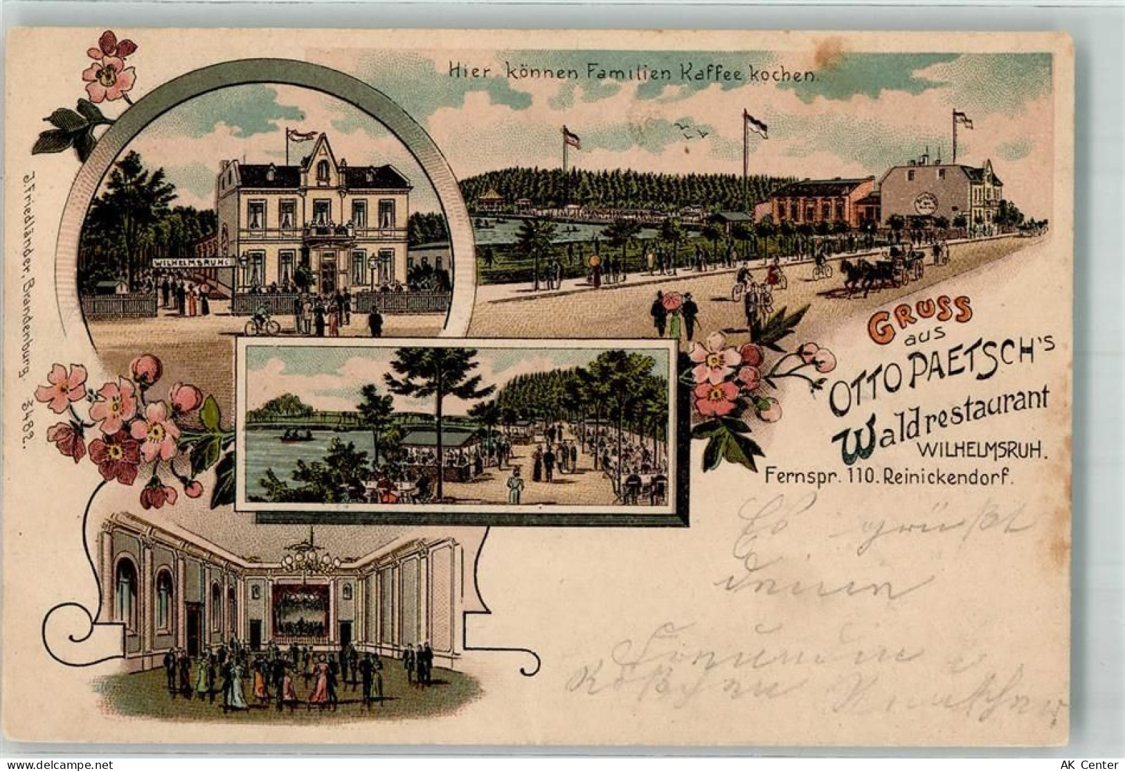 10115 W1000 Reinickendorf 1902 Lithographie Gasthaus Wilhemsruh Garten S... - 13638696