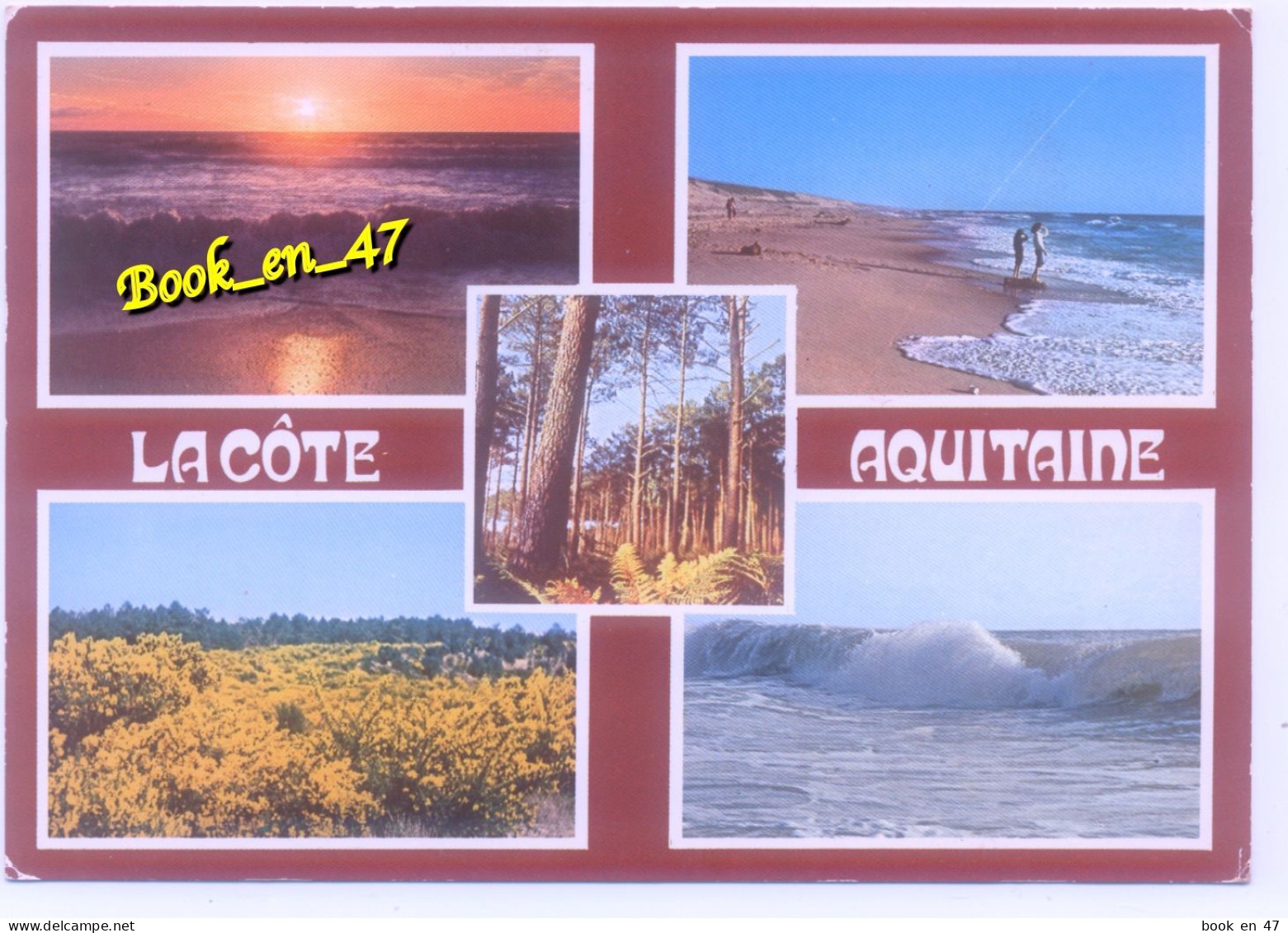 {101577} La Côte Aquitaine, multivues; divers aspects, océan