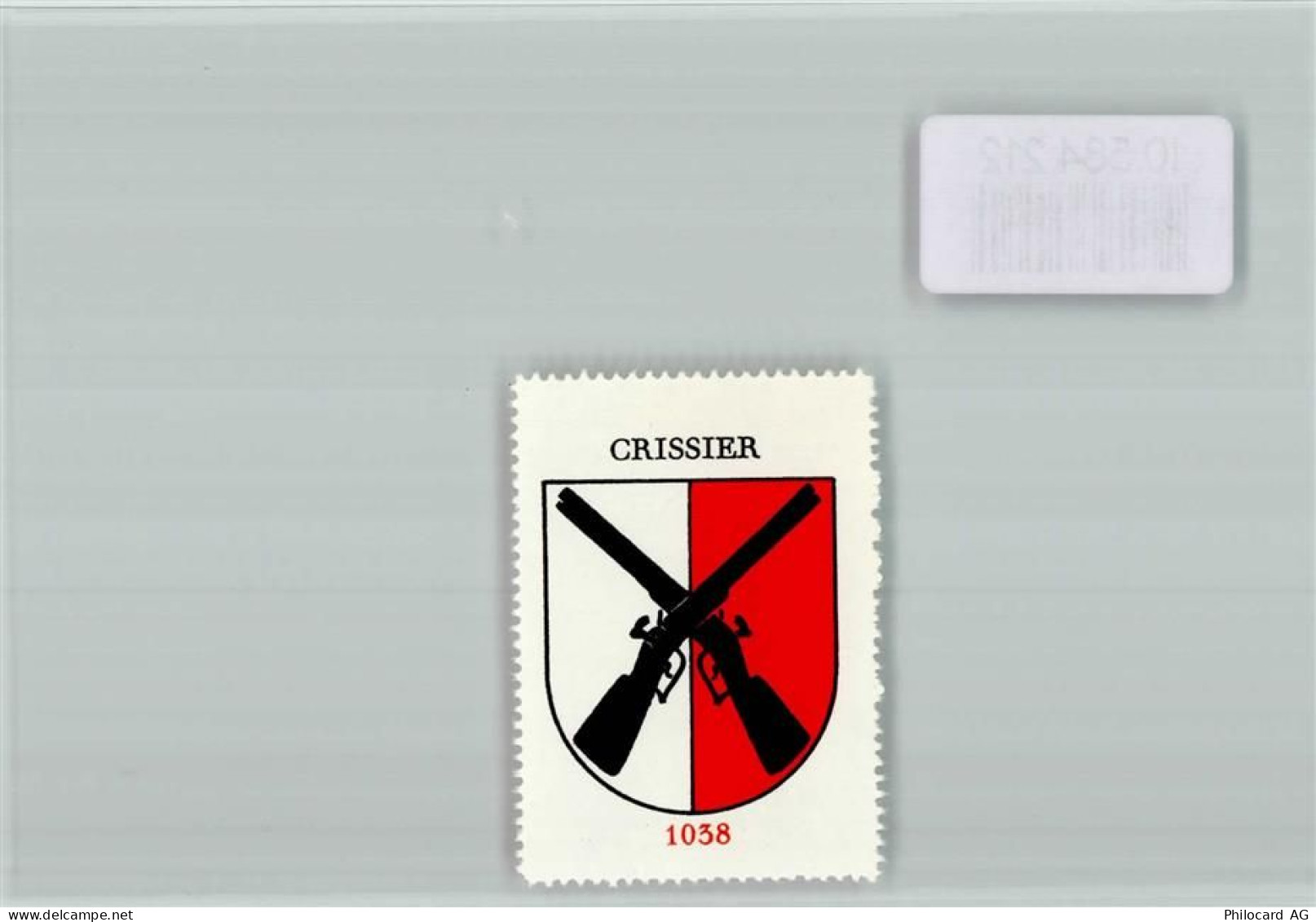 1023 Crissier Vignette Vignette gekreuzte Gewehre 1038 - 10584212