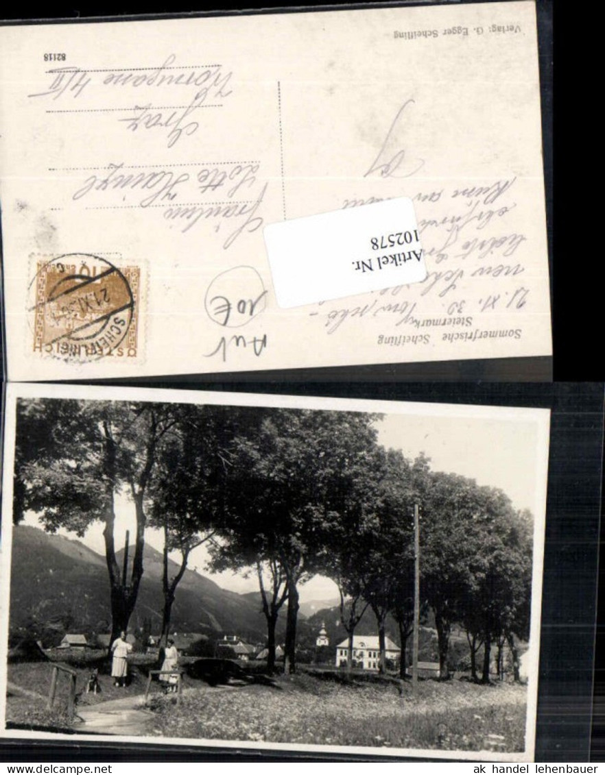 102578,Sommerfrische Scheifling Wegpartie 1929