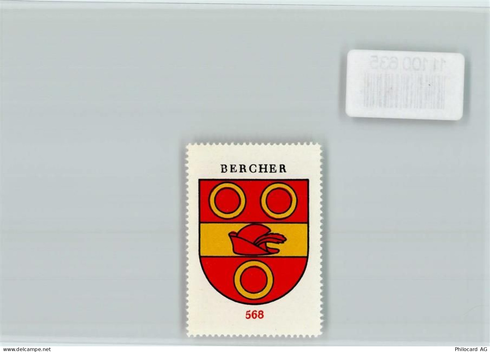 1038 Bercher - Vignette Wappen Kaffee Hag ca 1920-1940 Bercher - 11100635