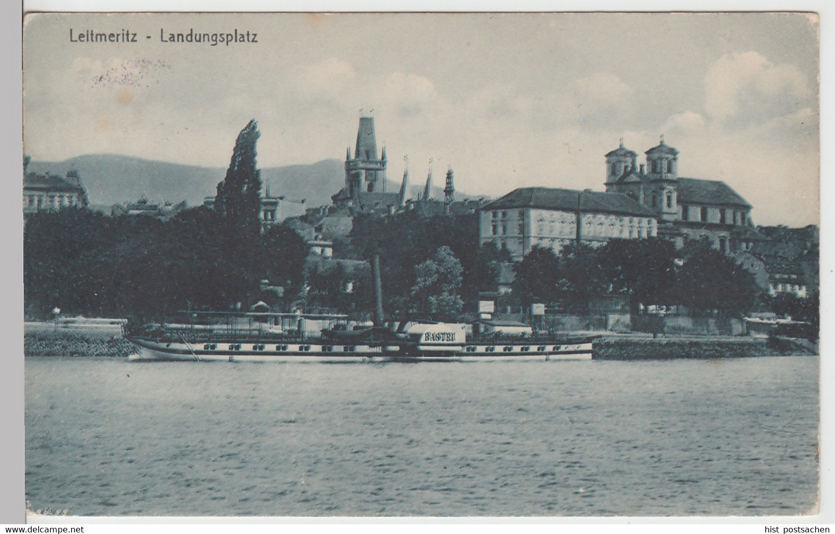 (103946) AK Leitmeritz, Landungsplatz, 1918