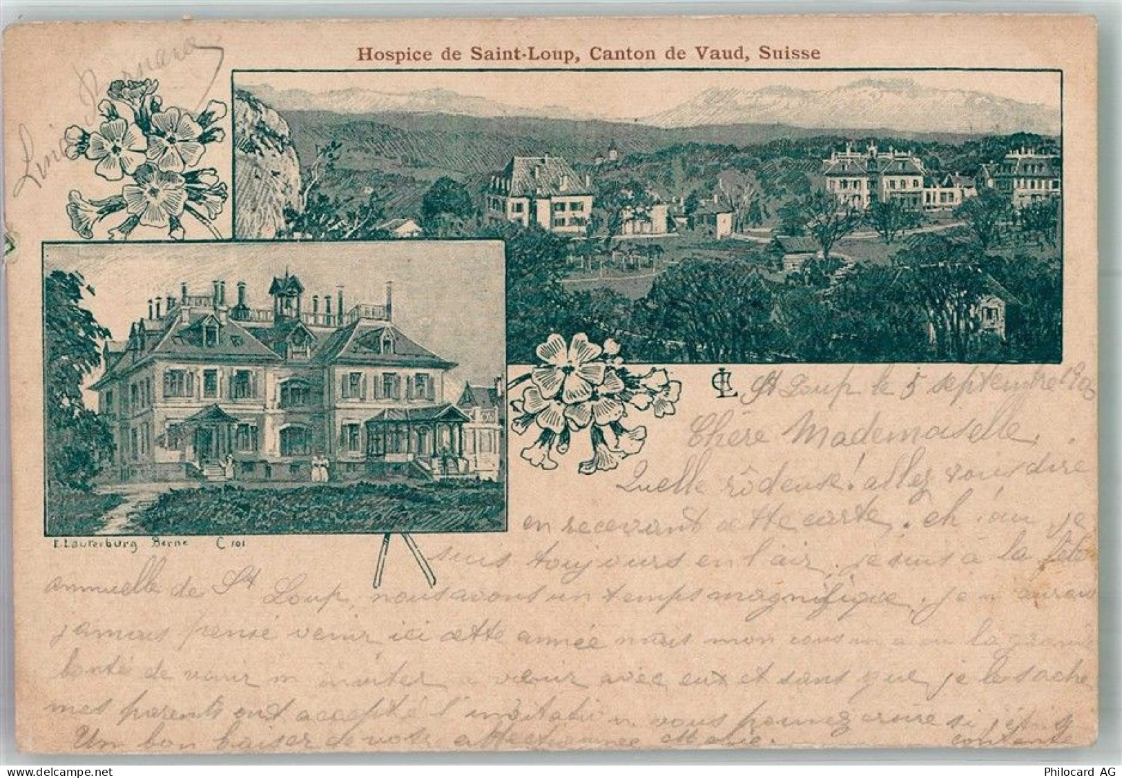 1040 Echallens 1900 Foto AK Hospiz de Saint-Loup - 13597577