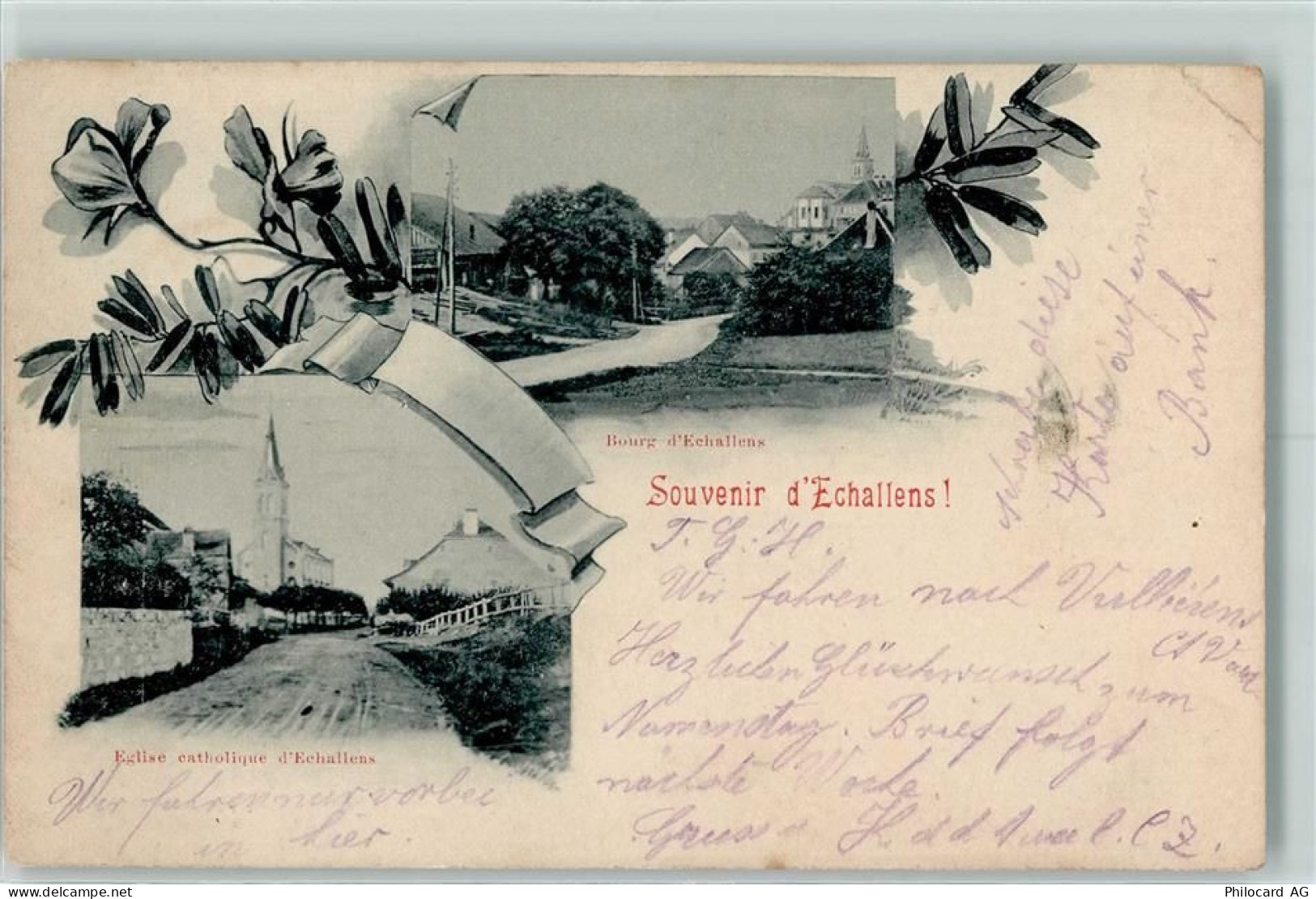 1040 Echallens 1900 Gebrauchsspuren Eglise catholique dEchallens Bourg d... - 13137177
