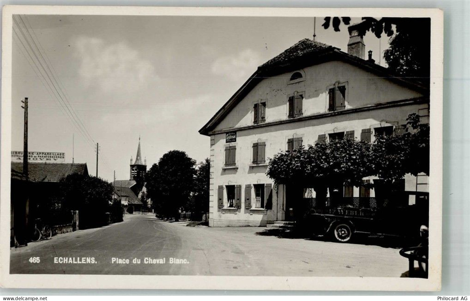 1040 Echallens Foto AK Feldpost Bttr.Mot.Can.Lourds 101 Place du Chavel ... - 13312452