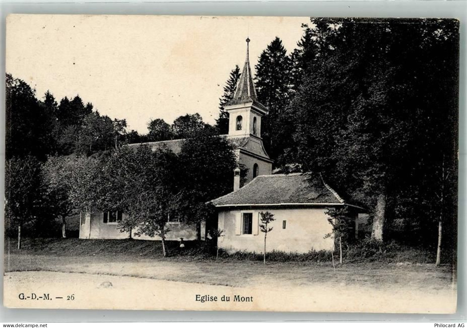1052 Le Mont-sur-Lausanne 1906 Foto AK Kirche du Mont - 38193937