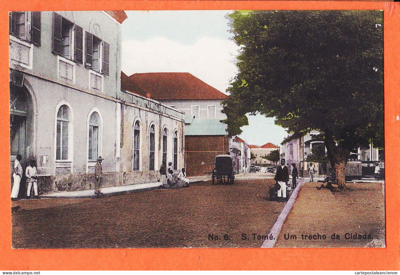 10524 /  ◉  Incomum SÃO TOME e PRINCIPE Ex-colônias portuguesas Um trecho de Cidade 1910s Edição ELITE N°6 Peu Commun S