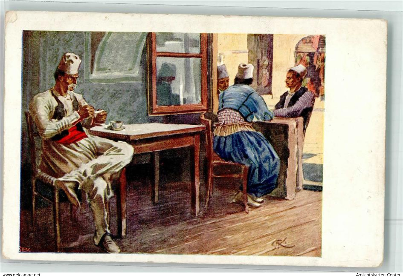 10651781 - Gasthaus Tracht sign. A. Kaspar Albanien