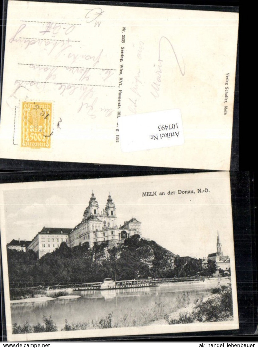 107493,Melk a.d. Donau Wachau Stift Dampfer Wachau