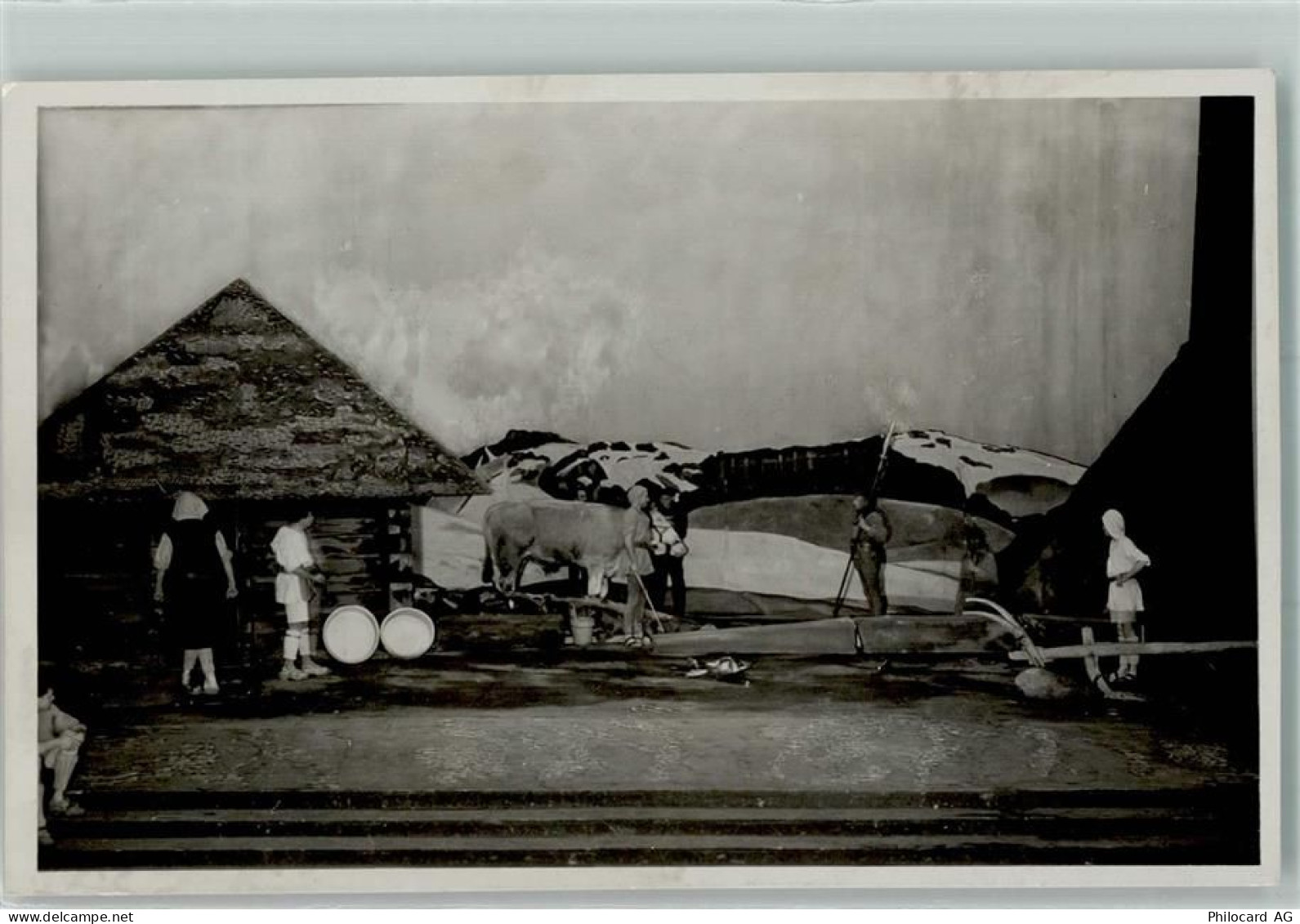 1083 Mézières VD Foto AK Theatre du Jorat Bühne Kuh - 10587383