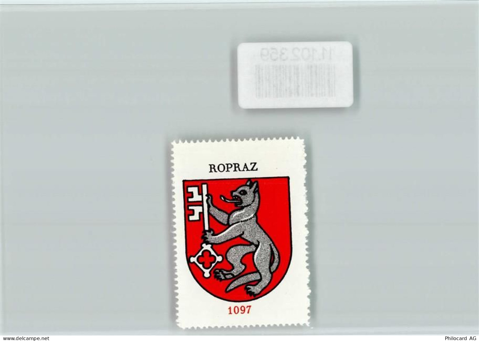 1088 Ropraz - Vignette Wappen Kaffee Hag ca 1920-1940 - 11102359
